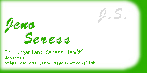 jeno seress business card